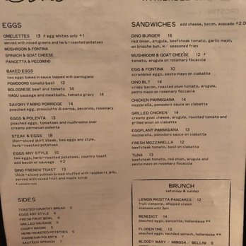 Dino - Menu - Italian Near Me - Brooklyn, New York
