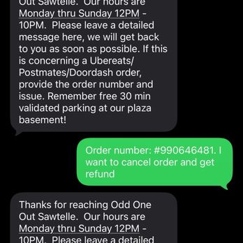 Odd One Out - Store does not answer texts even though this is the instruction via their store voicemail. - Coffee & Tea Near Me - Los Angeles, California Odd One Out - Store does not answer texts even though this is the instruction via their store voicemail. - Coffee & Tea Near Me - Los Angeles, California