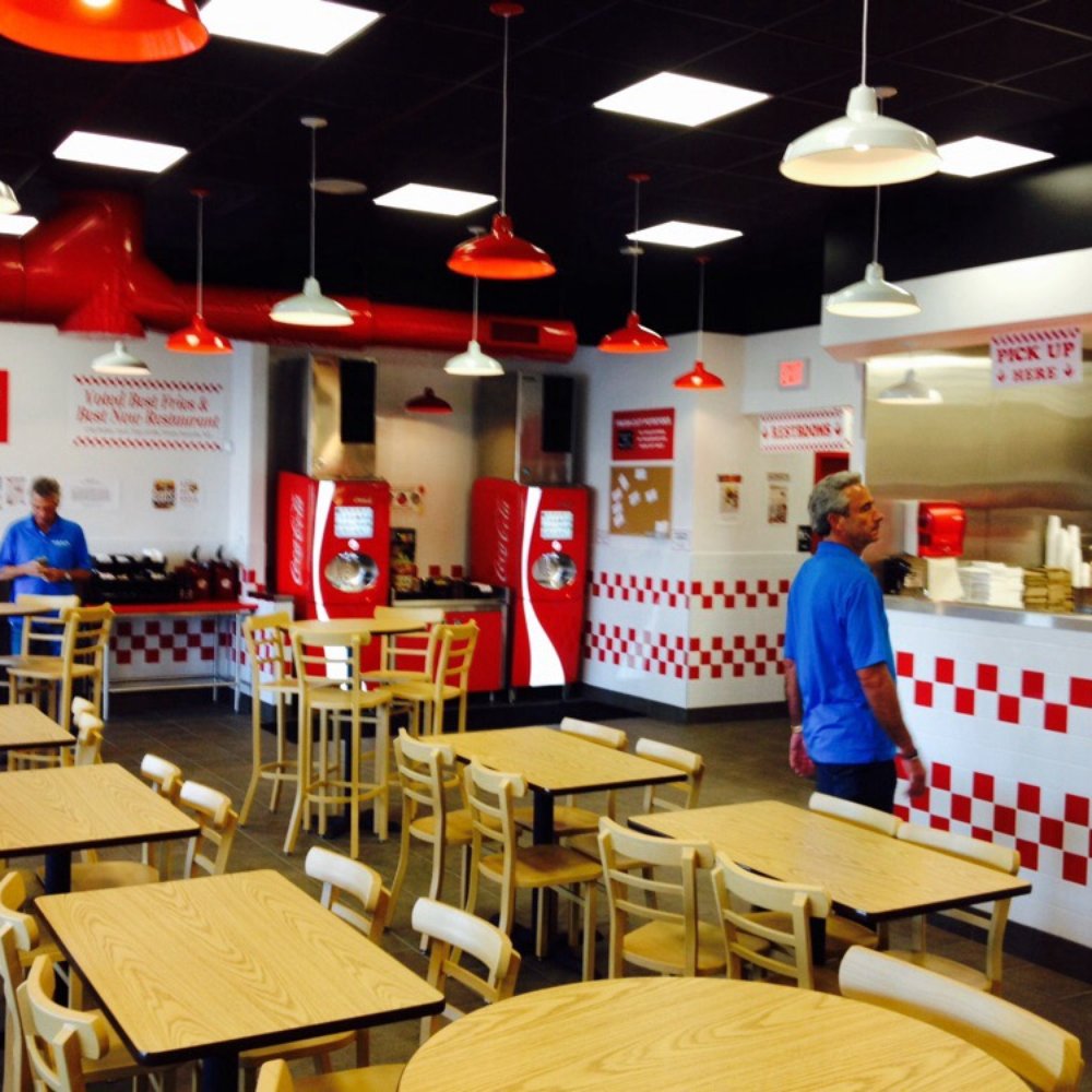 Five guys is open