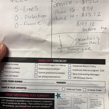 T-Mobile - I'm told one thing at the T-Mobile store but when the bill came, it was more than $120 a month. - Mobile Phones Near Me - Concord, California
