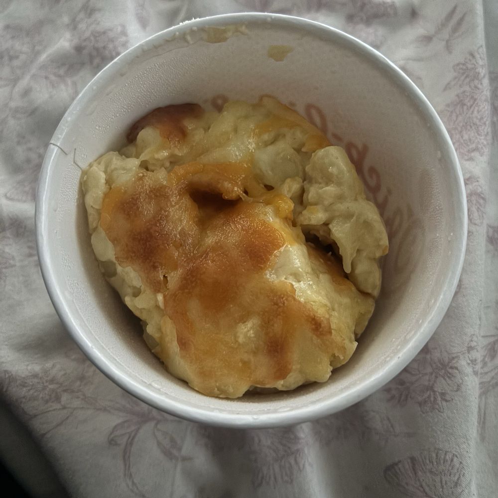 half empty mac and cheese