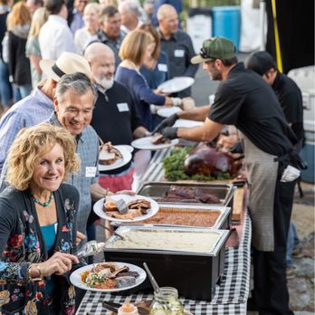 Hogwood BBQ - Buffet line of people - Barbeque Near Me - Crested Butte, Colorado