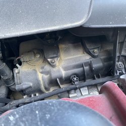 Maaco Auto Body Shop & Painting - I have no idea what this brown powder is but Maaco staff put lots of it all over my engine and interior