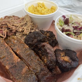 CNC Smokehouse - Ribs, pulled pork and smoked turkey necks with apple cranberry slaw and Mac n cheese. - Food Trucks Near Me - Cypress, Texas CNC Smokehouse - Ribs, pulled pork and smoked turkey necks with apple cranberry slaw and Mac n cheese. - Food Trucks Near Me - Cypress, Texas