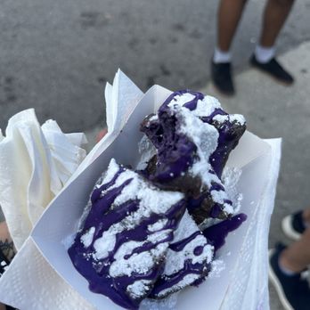 Kusina - Ube Coconut Beignets Purple Taro beignets with Coconut Cream icing - Filipino Near Me Kusina - Ube Coconut Beignets Purple Taro beignets with Coconut Cream icing - Filipino Near Me