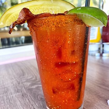 Big Pink - Close-Up Spicy Bloody Mary! - Pizza Near Me - Miami Beach, Florida Big Pink - Close-Up Spicy Bloody Mary! - Pizza Near Me - Miami Beach, Florida