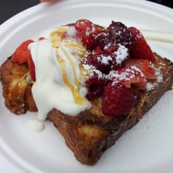 Harvest Launceston, Community Farmers' Market - French toast, fresh local raspberries,  home made yoghurt