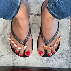 Chic Nails & Spa - Regular Pedi Flaming nails