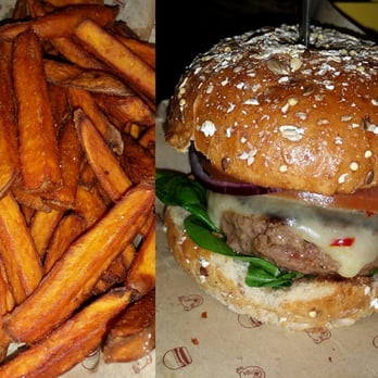 Bareburger - Bayside - Firecracker with bison and sweet potato fries. - Burgers Near Me - New York, New York