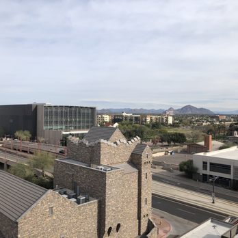 FOUND:RE Phoenix - Looking right from the balcony where you get a great view of the Irish cultural center and more of downtown Phoenix. - Hotels Near Me - Phoenix, Arizona