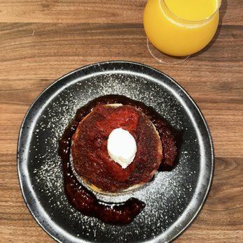 Cafe Weekend - Strawberry Pancakes - Breakfast & Brunch Near Me - Allston, Massachusetts