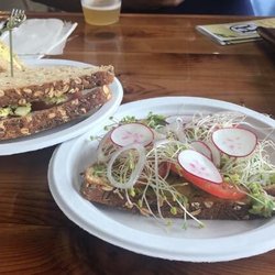 Curry Chicken Salad Sandwich and Avocado Toast