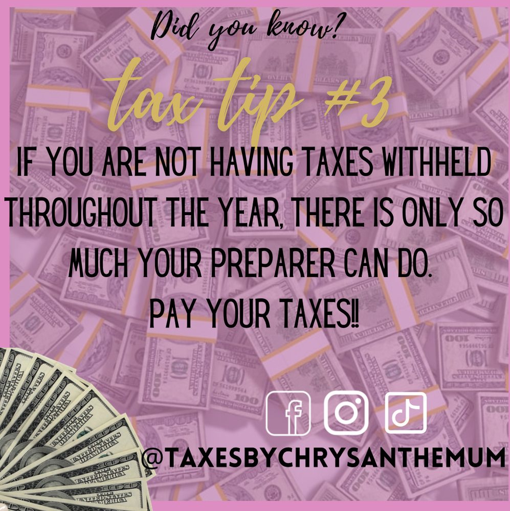 TAXES BY CHRYSANTHEMUM Request Consultation Arlington, Texas Tax