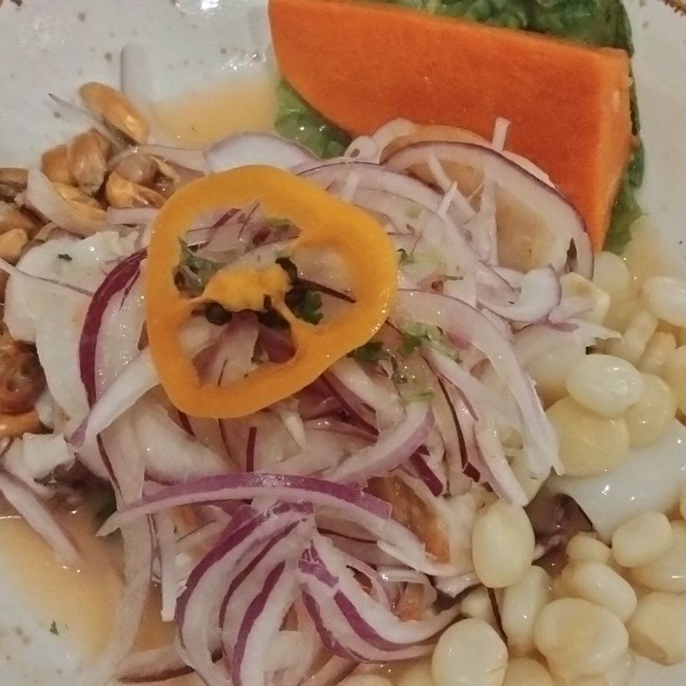 Seafood ceviche.