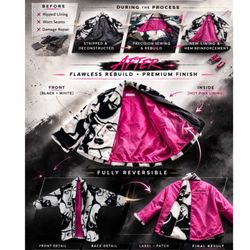 Remmy’s Print Shop - San Diego custom apparel: Reversible jacket reconstruction and repair by Remmy's Print Shop and San Diego Sewing Jose
