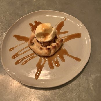 Ellis Square Social - Apple crostata!  Caramel cider drizzle. Flaky lite crust! - New American Near Me - Beverly, Massachusetts