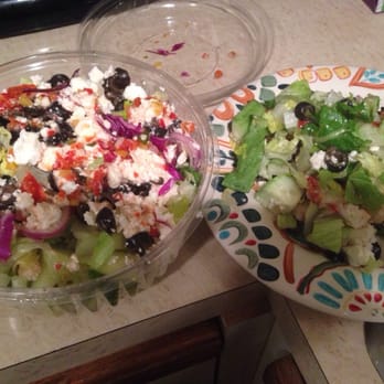 Two Bros Pizzeria - Really large Greek salad - Pizza Near Me - Levittown, New York