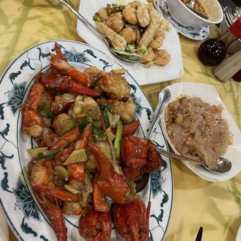 Dragon City - Ginger Scallion Lobster, Salt and Pepper Shrimp, Squid and Scallop, & Jellyfish head - Seafood Near Me - Hollywood, Florida Dragon City - Ginger Scallion Lobster, Salt and Pepper Shrimp, Squid and Scallop, & Jellyfish head - Seafood Near Me - Hollywood, Florida