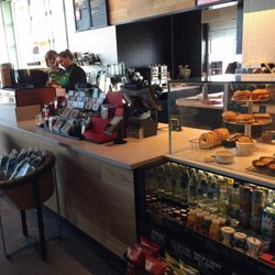 Starbucks - Long counter.