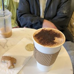Almond milk mocha latte