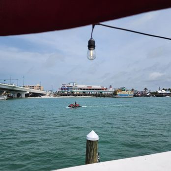 Crabby's On The Pass - Looking across toward the pier. - Seafood Near Me - Treasure Island, Florida