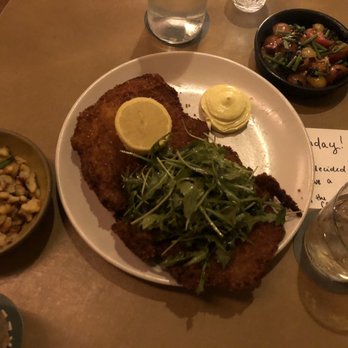 Carpenters Hall - Chicken Schnitzel for Two - New American Near Me - Austin, Texas Carpenters Hall - Chicken Schnitzel for Two - New American Near Me - Austin, Texas