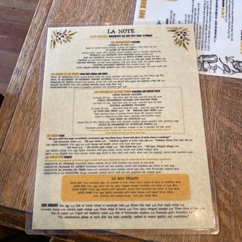 La Note - Menu - French Near Me - Berkeley, California