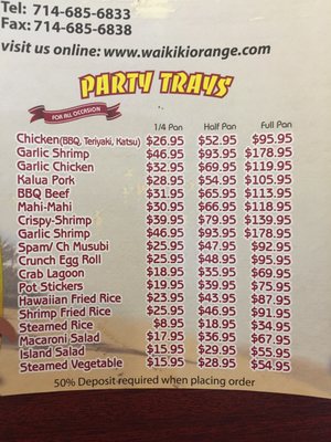 Menu photo 6 Waikiki Hawaiian Grill Orange, CA