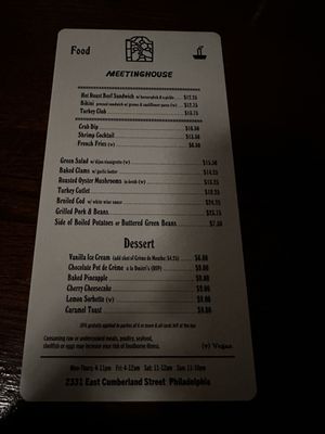 Menu photo 1 Meetinghouse Philadelphia, PA Menu photo 1 Meetinghouse Philadelphia, PA