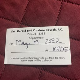 Broken appointment by the Rausch family dentist office Broken appointment by the Rausch family dentist office