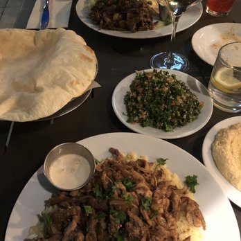 Karam Restaurant & Bar - Meat Mezza (includes hummus, tabouli, pita), Lamb Shawarma Platter - Lebanese Near Me - Portland, Oregon Karam Restaurant & Bar - Meat Mezza (includes hummus, tabouli, pita), Lamb Shawarma Platter - Lebanese Near Me - Portland, Oregon