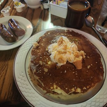 Wild Bear Tavern - Applestrusel pancakes and brat! - Breakfast & Brunch Near Me - Pigeon Forge, Tennessee