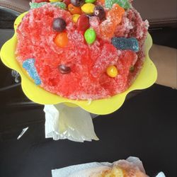 Tigers blood and cherry with skittles and sour patch candy