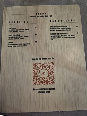 Menu photo 5 Perch Brewing Gilbert, AZ