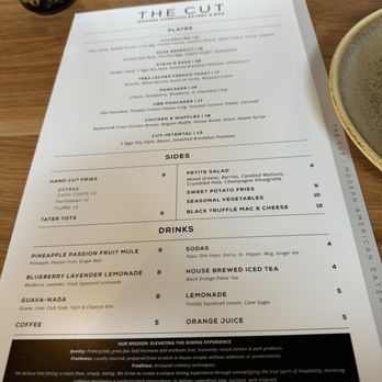 The Cut - Menu - Cocktail Bars Near Me - Rancho Cucamonga, California