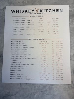 Menu photo 1 Whiskey Kitchen Raleigh, NC Menu photo 1 Whiskey Kitchen Raleigh, NC