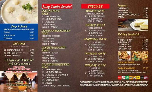 Menu photo 6 Juicy Seafood Huntsville, AL