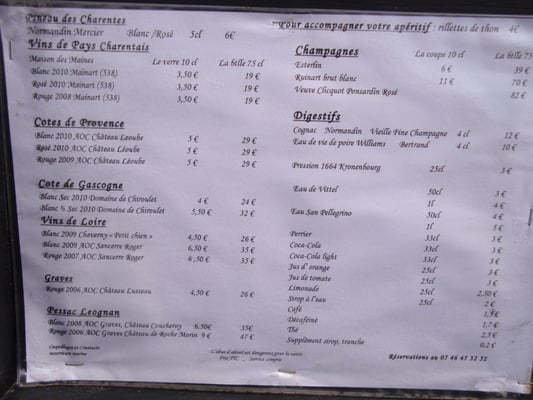 Menu photo 1 Coquillages et Crustacés L'Houmeau, 17 Menu photo 1 Coquillages et Crustacés L'Houmeau, 17