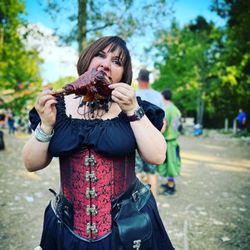 Michigan Renaissance Festival - The iconic giant turkey leg BITE!!