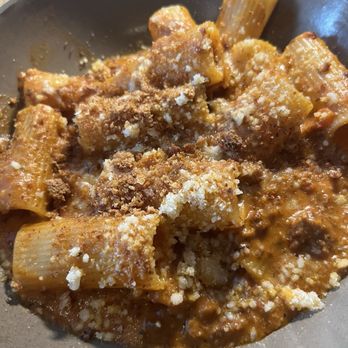 Camper - Gold Die Mezze Rigatoni + Braised Pork Sugo - New American Near Me - Menlo Park, California