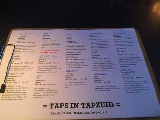 Menu photo 3 Tap Zuid Amsterdam, NH