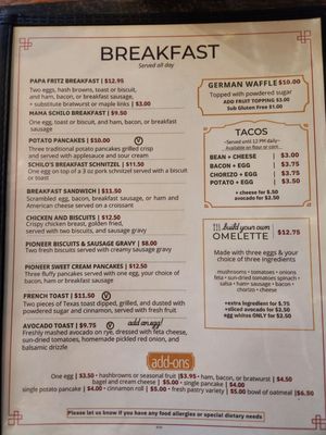Menu photo 7 Schilo's San Antonio, TX