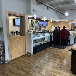 CC's Chocolates Cafe - Front counter with lots of delicious chocolates and baked goods