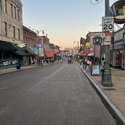 Memphis Music Records Tapes & Souvenirs - Beale Street before it gets lively