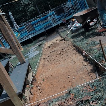 Reasons Landscapes - Progress view of paver walkway - Lawn Services Near Me - Front Royal, Virginia Reasons Landscapes - Progress view of paver walkway - Lawn Services Near Me - Front Royal, Virginia