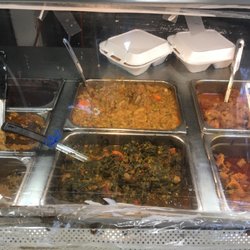 Creole Cuisine - Window with food selection.
