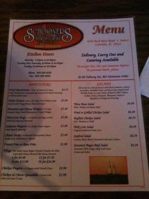 Menu photo 3 Schooner's Bar and Grill Columbia, SC Menu photo 3 Schooner's Bar and Grill Columbia, SC