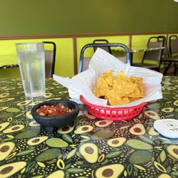 Fresh tasting Salsa and chips.
