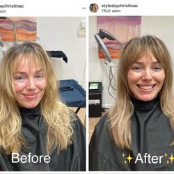 True Salon - Before and after cut and color