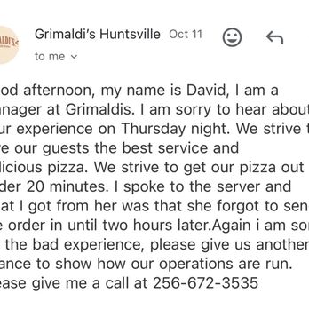Grimaldi's - Pizza Near Me - Huntsville, Alabama Grimaldi's - Pizza Near Me - Huntsville, Alabama